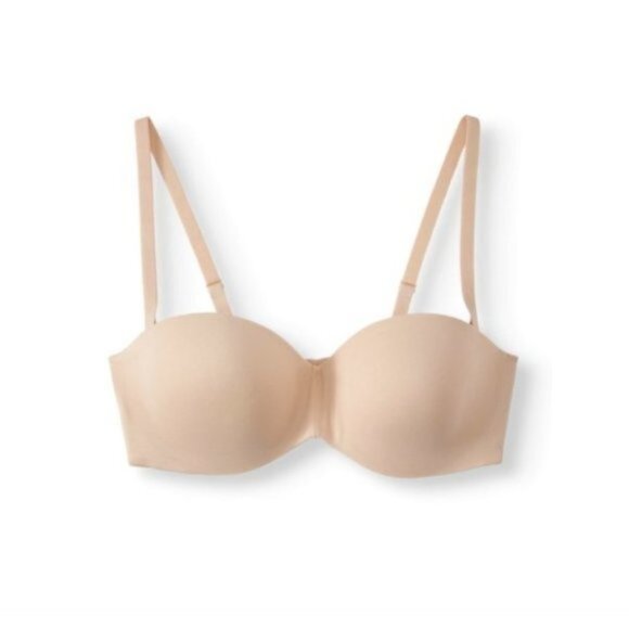 Sweet Nothings Women's Maidenform No Slip Smooth Look Strapless Beige Bra 36C - Picture 3 of 10
